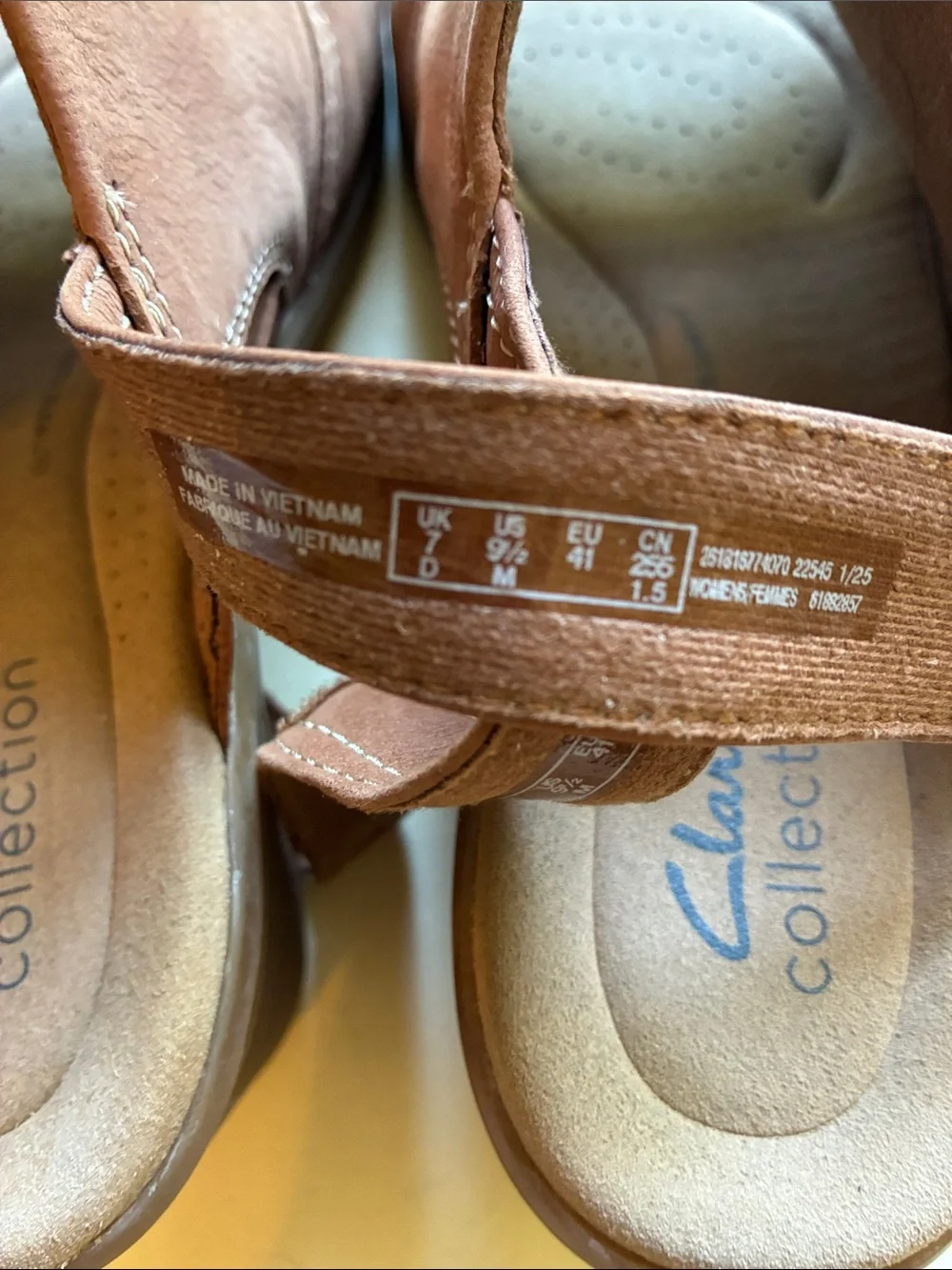 Clarks Brown Leather Open-Toe Slingback Sandals
